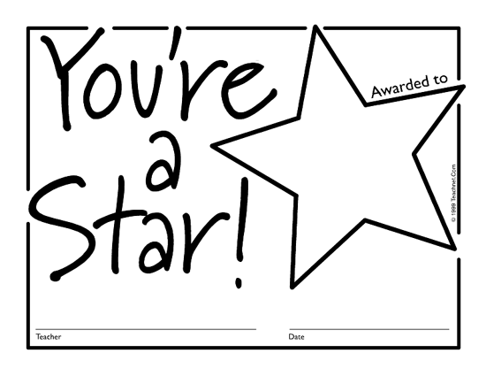 gold star award template. For a simple award, just write