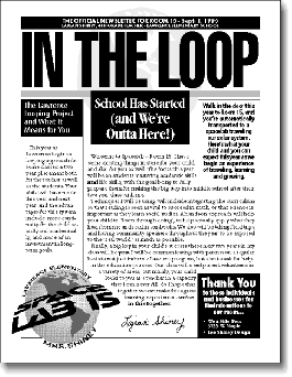 Example of a classroom newsletter