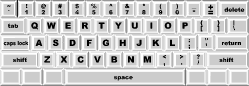 Printable keyboard for typing practice