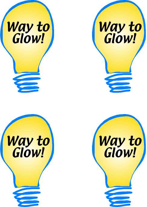 printable "Way to glow!" class reward
